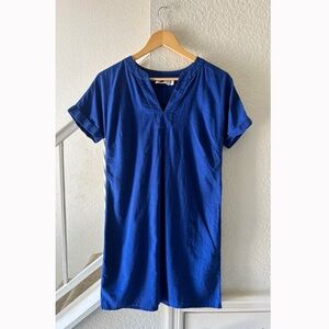 Vineyard Vines Linen Blend Dress Womens Size 2 Blue V-neck Preppy Beach